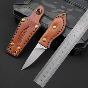 Navaja de Bolsillo Plegable de Acero Inoxidable con Mango de Cuero de Alta Calidad, Navaja de Camping Personalizable OEM, Portátil para Supervivencia al Aire Libre - Product Image 6