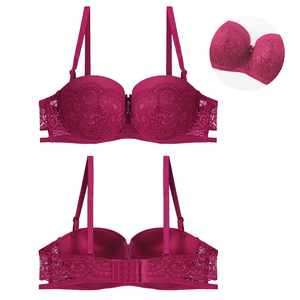 BINNYS 2024 Push-Up <span class=keywords><strong>reggiseno</strong></span> Push-Up in pizzo Para Dama En Piedras Encaje da donna con ferretto mezza tazza adatta per <span class=keywords><strong>reggiseno</strong></span> <span class=keywords><strong>C</strong></span>-Cup - Product Image 5