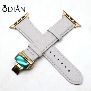 <span class=keywords><strong>2022</strong></span> nueva correa de reloj de moda duradera joyería correa de reloj de cuero de serpiente genuina Compatible con adaptador de reloj Apples - Product Image 4