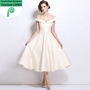 En stock, Robes de soirée élégantes à taille haute, amincissantes, à col halter, pour femmes, robe de fête pour femmes - Product Image 4