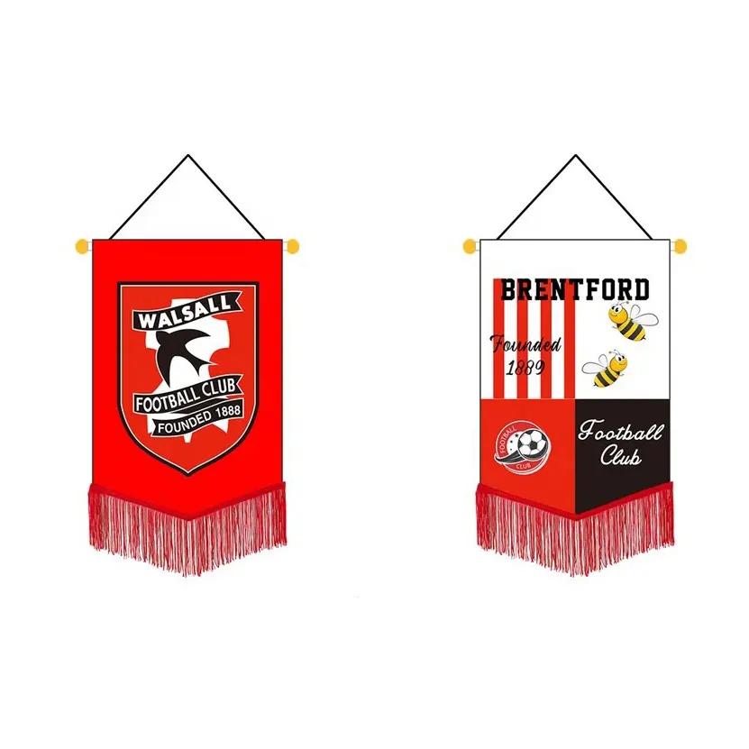 Customized Sport Football Team Club Exchange Flag Pennants Printed