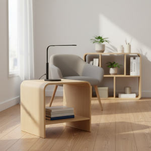 Table d'appoint moderne avec étagère ouverte, table de chevet, meuble de rangement pour chambre à coucher, salon, couloir, entrée - Product Image 4