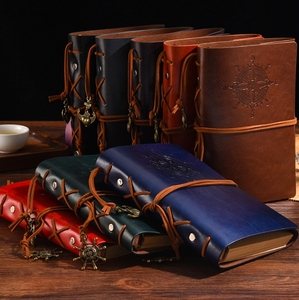 Promotional Vintage Pirate Themed <b>Notebook</b> Leather Binder with Custom Logo Creative Learning and Planning Journal - Product Image 2