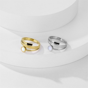 Anillo de Acero Inoxidable con Diseño de Concha, Anillos de Dedo Dorados para Mujer, Más Vendidos - Product Image 4