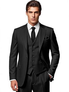 हॉट सेलिंग दूल्हे पोशाक व्यवसाय सूट शादी के पुरुषों के सूट पुरुषों के सूट पुरुषों मर्दाना प्रोम ब्लेज़र <span class=keywords><strong>3</strong></span> टुकड़े - Product Image 3