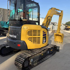 Excavatrice sur chenilles Komatsu PC55MR d'occasion, mini-pelle hydraulique de 5,5 tonnes avec moteur, boîte de vitesses et pompe - Product Image 3