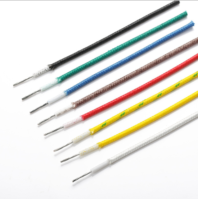 High Temperature Resistant Silicone Wire 300°C Soft Copper Cable Fiberglass Braided Insulated Warm Floor Heat Element Line