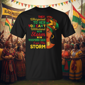 T-shirt da donna I Am The Storm Black History Month con design Juneteenth - Product Image 3