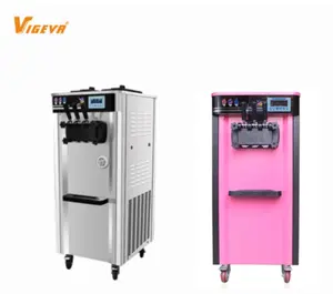 Vigevr pabrik penjualan laris peralatan dapur katering komersial mesin makanan ringan merah muda es krim lembut Harga kompetitif