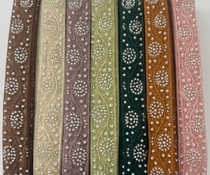 New Trendy Manufacturer Wholesale Hot Sale Good Embroidery Lace Trim with <b>Sequins</b> in Stock - Product Image 3