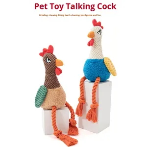 Jouets à mâcher pour chiens en peluche personnalisés en gros - Jouets en corde de coton durables et écologiques en forme de flamant rose et de dinde - Product Image 3