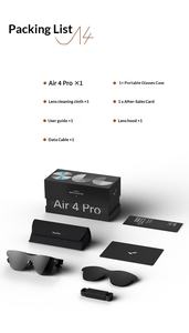 <span class=keywords><strong>Lunettes</strong></span> intelligentes Thunderbird Air4 <span class=keywords><strong>Pro</strong></span>, écran géant de 135 pouces, cadre en bambou noir, verres TAC, téléviseur de poche portable - Product Image 6