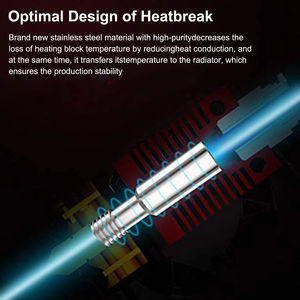 Kit Hotend d'imprimante 3D 12V/24V, ensemble <span class=keywords><strong>buse</strong></span> d'extrusion pour <span class=keywords><strong>Ender</strong></span> <span class=keywords><strong>3</strong></span> / <span class=keywords><strong>Ender</strong></span> 3S / CR-10 / CR-10S, mise à niveau DIY - Product Image 5