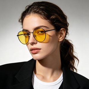 Sunray Sunglasses Manufacturer Custom Color Custom Lens Metal Double Bridge Lightweight TAC UV400 Round Polarized Sunglasses - Product Image 3