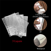 10 pochettes transparentes A5/A6 en PP pour cartes à collectionner, pochettes pour classeur à feuilles mobiles, album de rangement pour photos et collection