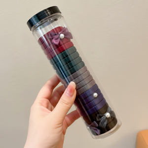 Eleganti cravatte in raso fatto a mano per bambini stile dolce arco di perle per le donne di tendenza accessori di moda vendita calda all'ingrosso di gomma - Product Image 2