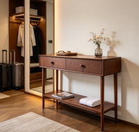 Table console en bois pour hôtel, multicouche, en contreplaqué, imperméable, personnalisée, à base de dessins, respectueuse de l'environnement