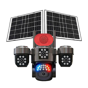 IP66 2026 New Design Solar Outdoor Security S11 IP66 Outdoor 24H Continous Working Long Standby 5MP 4 Lens 4G Solar <b>Camera</b> - Product Image 1