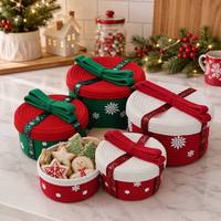 Panier de rangement pour collations en corde de coton tressée, support à bonbons, organisateur de bureau, plateau décoratif – Offre Spéciale Cadeau de Noël