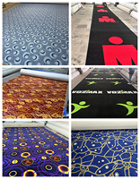 Tapis imprimé numérique personnalisé en gros d'usine, tapis antidérapant en polyester avec logo imprimé, fournisseur de tapis de sol imprimés