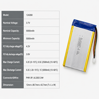 Batterie LiPo polymère au lithium OEM 3,7 V 5000 mAh 124280 1S1P pour routeur WiFi et appareils IoT