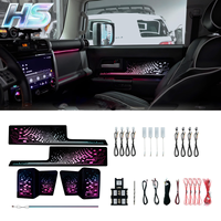 Bande lumineuse d'ambiance pour voiture, 15 LED, 256 couleurs, écran dynamique, commande par application, kit sans fil pour Toyota Fj Cruiser 2007-2022 SUV