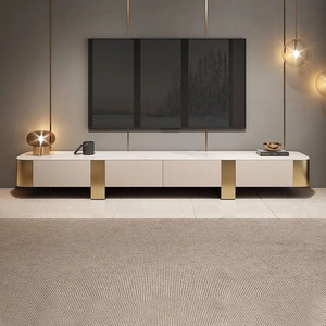 <span class=keywords><strong>Meuble</strong></span> <span class=keywords><strong>TV</strong></span> moderne de luxe léger italien, <span class=keywords><strong>meuble</strong></span> <span class=keywords><strong>TV</strong></span> de salon avec plateau rond en pierre, design créatif pour un usage domestique - Product Image 6