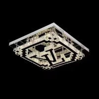 Plafonnier fantaisie avec forme de fleur, lampe de plafond en cristal LED pour la décoration de la maison, lustre de plafond moderne, montage en surface de 600 mm
