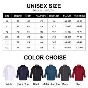 เสื้อทำงานแขนยาวสำหรับบริกรและพนักงานเสิร์ฟเสื้อโค้ทผู้ชายสำหรับเชฟบริการด้านอาหาร - Product Image 4