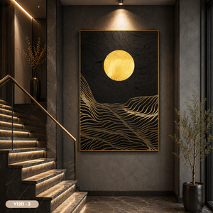 HALO Factory Direct Modern Abstract Tempered Glass <b>Wall</b> Decor Luxury Interior Decorative Painting Vietnam OEM ODM Manufacturer - Product Image 6