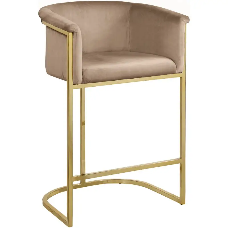 Tabouret de Bar haut en métal doré Rose, chaise de Bar en métal doré, avec coussin, chaise de luxe