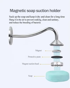 A parete a <span class=keywords><strong>ventosa</strong></span> design galleggiante per bagno <span class=keywords><strong>portasapone</strong></span> magnetico <span class=keywords><strong>portasapone</strong></span> per <span class=keywords><strong>doccia</strong></span> a parete - Product Image 5