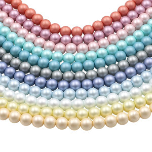 Commande de <span class=keywords><strong>perles</strong></span> de verre nacrées mates de haute qualité, multicolores, 3-10 mm, pour la création de bijoux élégants et sophistiqués. - Product Image 2