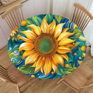 Ygpark ผ้าปูโต๊ะทรงกลมกันน้ำยืดหยุ่นได้ผ้าเช็ดทำความสะอาดผ้าคลุมโต๊ะสำหรับโรงแรมและงานเลี้ยง - Product Image 3