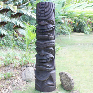 Estatua grande personalizada de bronce castong Tiki para decoración al aire libre - Product Image 1