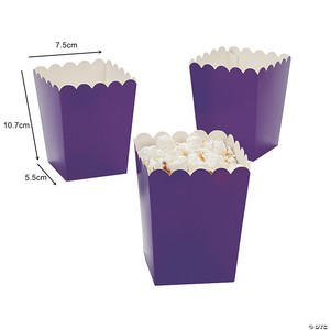 Boîtes à Popcorn Noires Mini en Carton – Contenants Jetables pour Soirées Cinéma, Snacks et Bonbons - Product Image 6