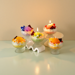 Bougies sur mesure Summer Fruit Ice Cream Novelty Soy Wax Birthday Gift Souvenir parfumée Candle - Product Image 3