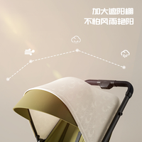 Poussette bébé pliable et légère, poussette enfant à pousser dans les deux sens, poussette portable pour tout-petit avec position assise et allongée pour les voyages en extérieur