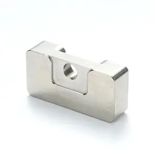 Factory low price OEM CNC Milling stainless steel billet middle hole Square shape spare parts