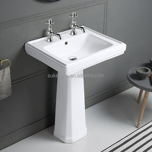 Bassin sur pied traditionnel antique de Londres UK vintage classique entièrement autoportant lavabo sur pied - Product Image 4