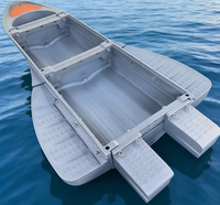 Bateau de pêche pliable en PE pour sports nautiques avec fonctions de dérive et de plongée, léger, pour 4 à 6 personnes