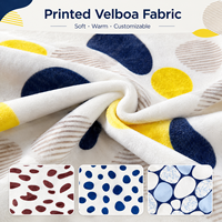 Tissu en velours doux imprimé de dessins animés, 100% polyester, tissu en fourrure polaire Velboa