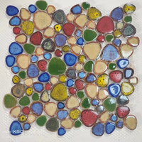 Carreaux de céramique pour escaliers, mosaïque de galets, carreaux de piscine pour aménagement paysager, mosaïque de céramique craquelée pour décoration murale