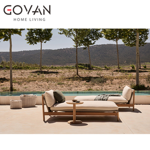 Chaise longue en teck massif nordique pour l'extérieur, style moderne minimaliste, pour hôtel, <span class=keywords><strong>piscine</strong></span>, plage, dimensions personnalisables - Product Image 6