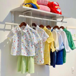 Vêtements d'été pour enfants en gros, ensembles décontractés pour garçons, t-shirt et short en coton, grande quantité - Product Image 6