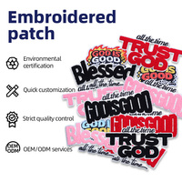 God Is Good & Trust God Patchs brodés en chenille à paillettes, appliques thermocollantes pour T-shirts, vestes, sacs, DIY