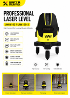 DEGLASERS Niveau laser industriel de haute précision 120mW, faisceau rouge super lumineux, batterie au lithium, auto-nivelant 0-3m