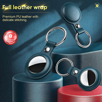 Étui en cuir PU personnalisé LeYi, protection PC, suivi anti-perte, protection contre les vols, housse de protection pour porte-clés Apple Airtag