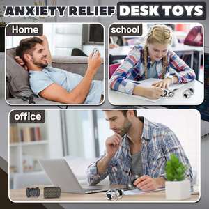 <b>Compact</b> Eco-Friendly Unisex Hand Therapy Toys Metal Sliding Spinner Tool <b>Office</b> <b>Desk</b> Sensory Regulation Training System for Ages - Product Image 5