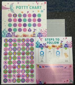 Calcomanías de Recompensa para el Entrenamiento de Orinal para Niños, Tabla de Sirenas, Hábitos de Baño para Niños y Niñas, Calcomanías para el Entrenamiento con Orinal - Product Image 3